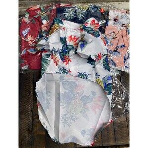 4 Pcs Sz L Dog Cat Puppy Hawaiian Summer Beach Shirts Apparel
